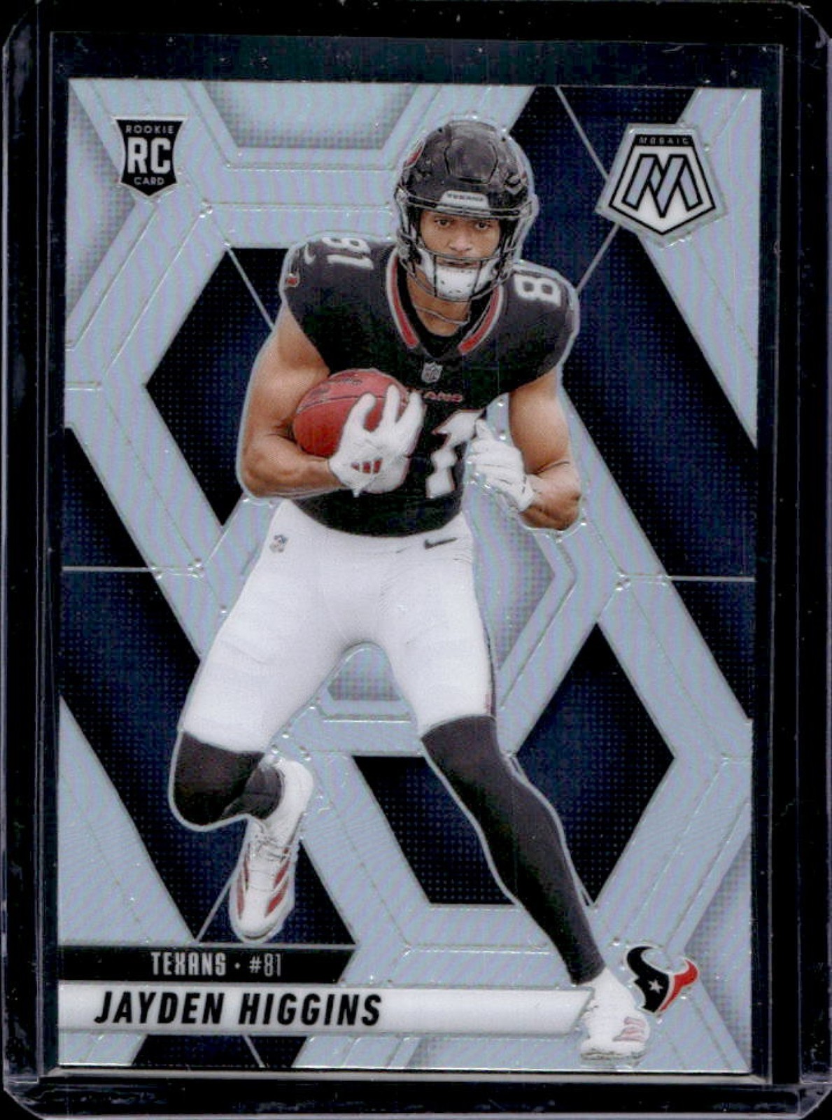 2025 Mosaic Jayden Higgins Rookies RC Silver Prizm Rookie #346 Texans