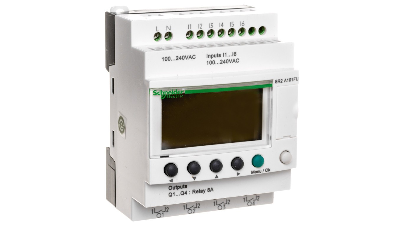 100-240V AC 6we Zelio Logic SR2A101FU Programmable Relay