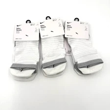 Lot Of 3 Pairs Nike Spark No Show Running Sock White Mens 6-7.5/Wmns 7.5-9 x3