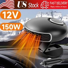 360  Rotary Portable 12V Car Heater  Defroster, 150W Fast Heating  Cooling Fan