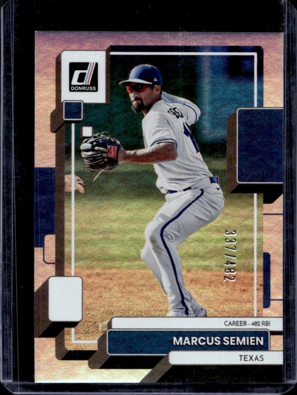2022 Panini Donruss Marcus Semien Career Stat Line #/482 Rangers