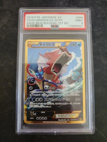 2015 POKEMON JPN XY RAGE OF THE BROKEN HEAVENS FULL ART/GYARADOS EX-SECRET PSA 9