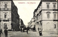 Ak Tarent Taranto Puglia, Via dAquino presa d...