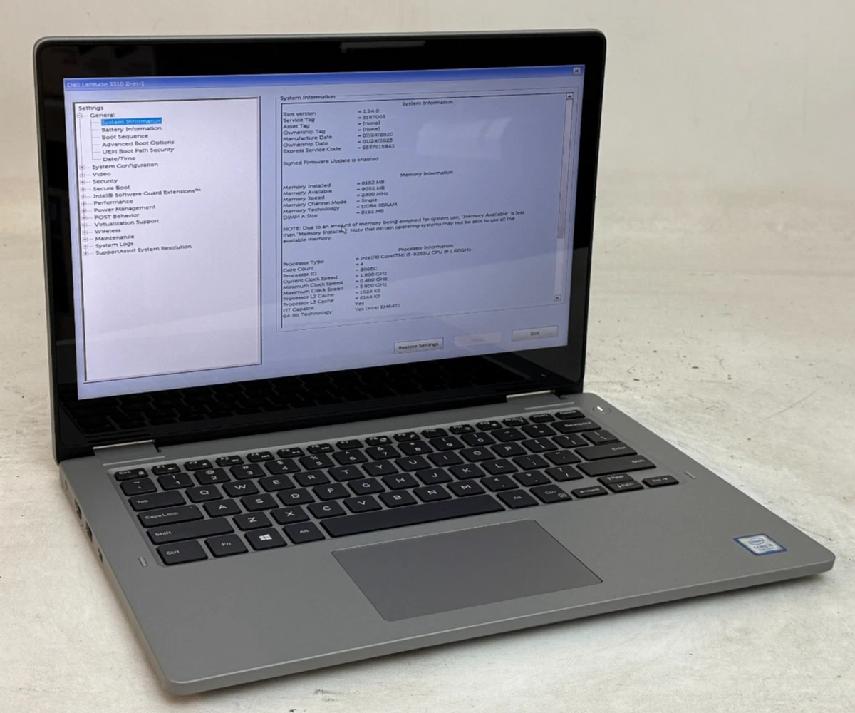 Dell Intel Core i5 8th Gen. 8 GB RAM PC Laptops & Netbooks for