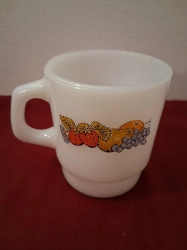 Fire King Anchor Hocking Coffee Mug Fruit