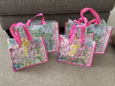 Lot 4 Lily Pulitzer Shopping Bags 2 Large 2 Small Flowers Signature