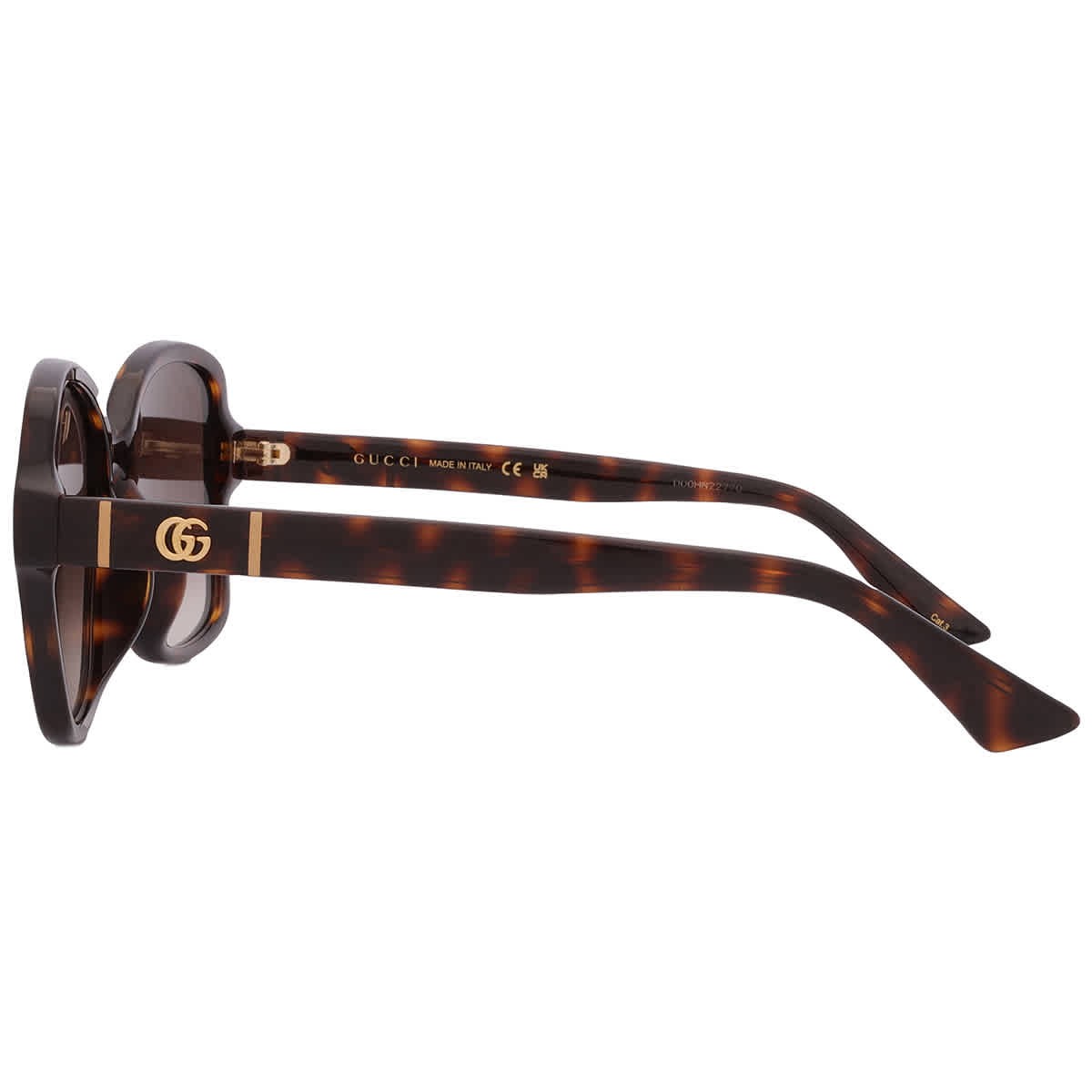 サングラス Gucci Sunglasses GG0965SA 003 Translucent Asian Fit Brown Gucci Brown Gradient Butterfly Ladies Sunglasses GG0765SA