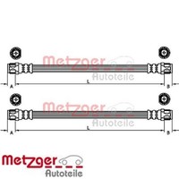 2X Bremsschlauch Metzger 4110224 2 BremsschläUche Rechts Links Hinten