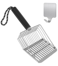 Cat Litter Scoop, Solid and Durable Kitty Metal Scooper, Stainless Steel New