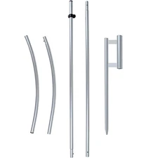 Swooper Flag Hardware, Feather Flag Pole Set and Ground Spike, 11FT Swooper F...