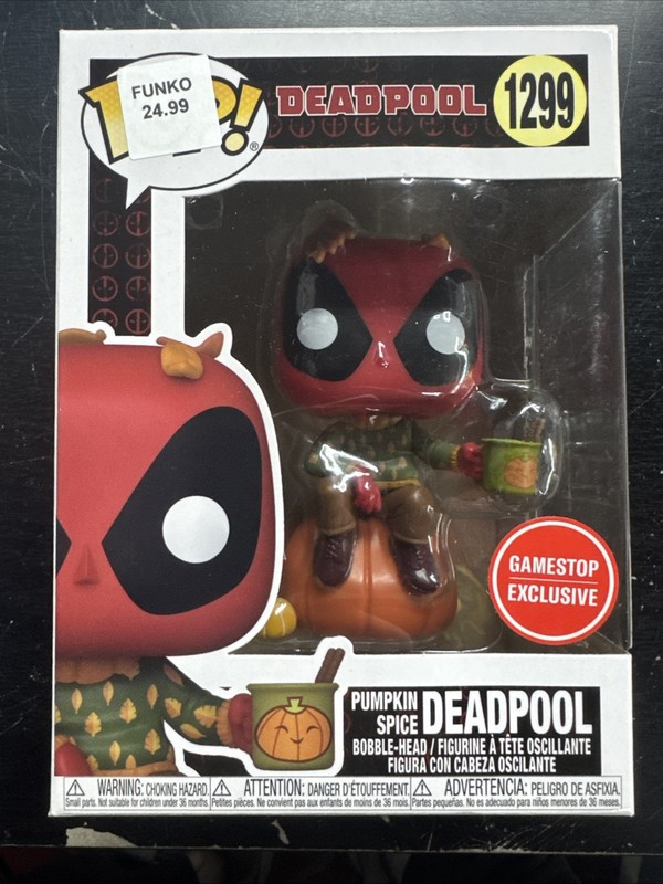 Funko Pop! Deadpool #1299 Pumpkin Spice Gamestop Exclusive