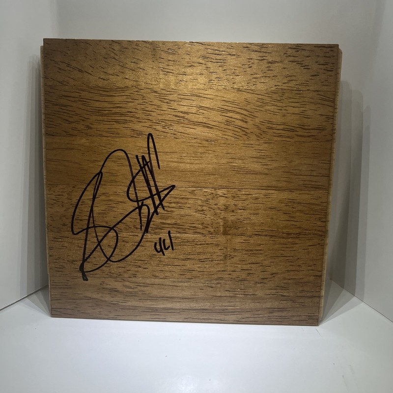 Solomon Jones Autograph Hawks Floor Tile Signed Basketball NBA