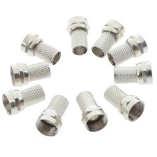10PCS F Connector RG6 Screw On Coax Cable TV Satellite Aerial Plug UK