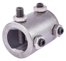 JEGS 60613 Steering Coupler 1 in. Double D x 3/4 in. Double D Steel Natural Fini