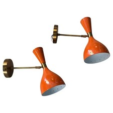 1950's Mid Century Modern Brass Italian Wall Sconce Stilnovo Lamp Christmas Gift