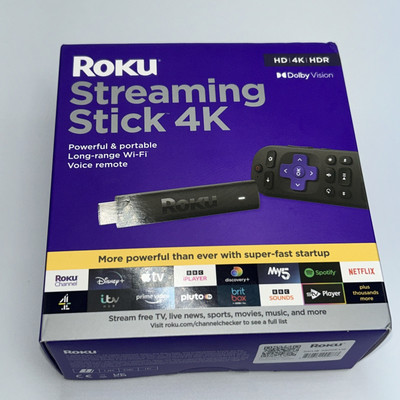Roku 3820EU2 Streaming Stick 4K HD/4K/HDR Streaming Media Player schwarz (versiegelt)