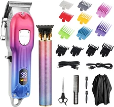 Men hair clippers cordless trimmer kit with guide combs rechargeable