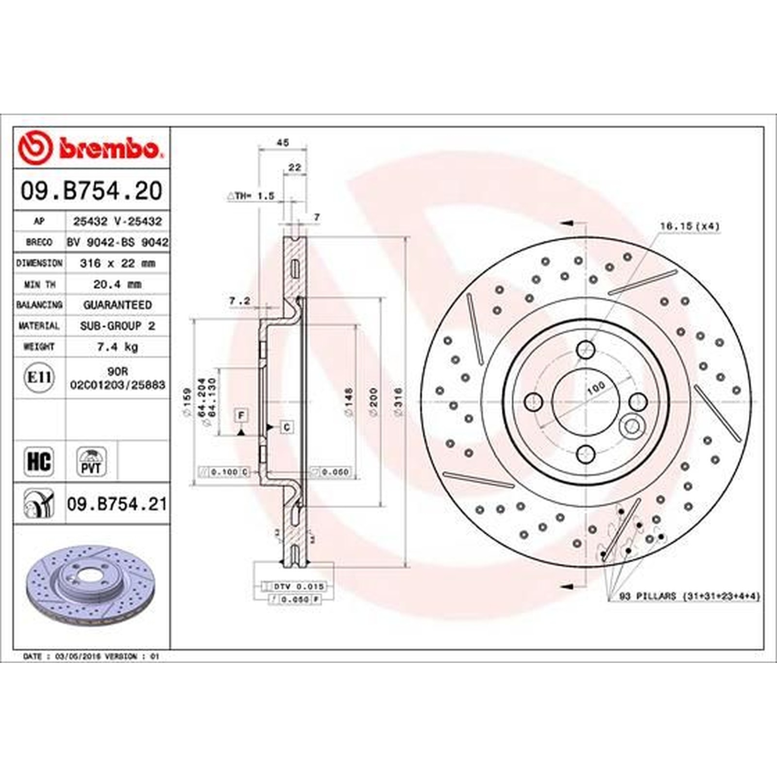 2x Brake Discs Pair Vented fits MINI CLUBMAN ONE R55 1.6D Front 10 to 14 N47C16A - Image 27