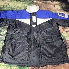 Chaqueta Parka PERRY ELLIS Azul Acolchada Bieber America Anorak Talla 2XL De Gran Tamaño