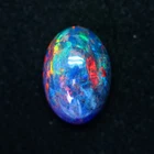 5.84cts Honey Comb Pattern Terrific Splashes of Color Natural Welo Black Opal