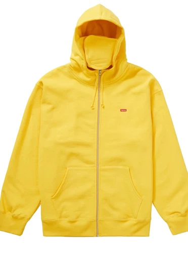 Sweat à capuche zippé jaune XL Supreme Small Box Facemask