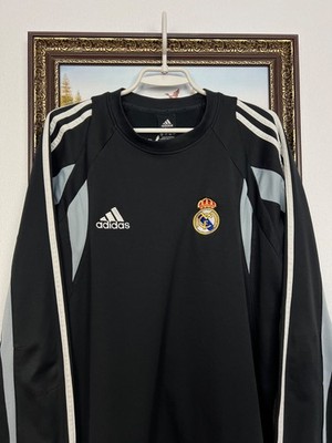 Vintage Adidas Real Madrid Football Train Jacket Soccer Black