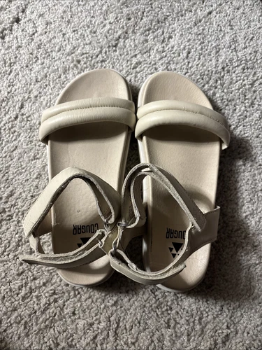 PUMA Sandali in pelle regolabili idrorepellenti Cougar Nolo Oyster