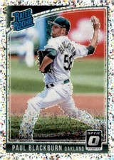 Paul Blackburn RC 2018 Donruss Optic White Sparkles Rookie