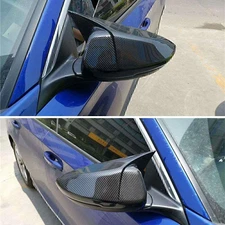 Pair For Honda Accord 2018 2021 Carbon Fiber ox horn Rear view mirror cover trim