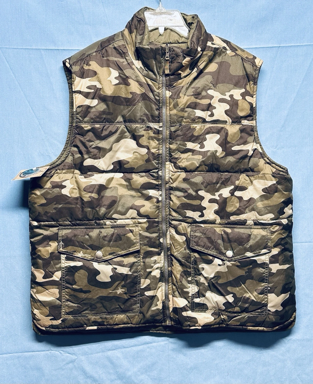 Vintage Route 66 Puffer Vest Mens XL Camo 4 Pocket Kmart New With Tags