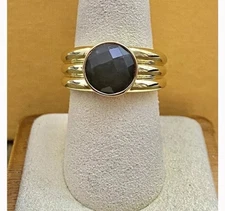 Gorjana Power Gemstone Reed Ring Size 6 Labradorite for Balance Energy