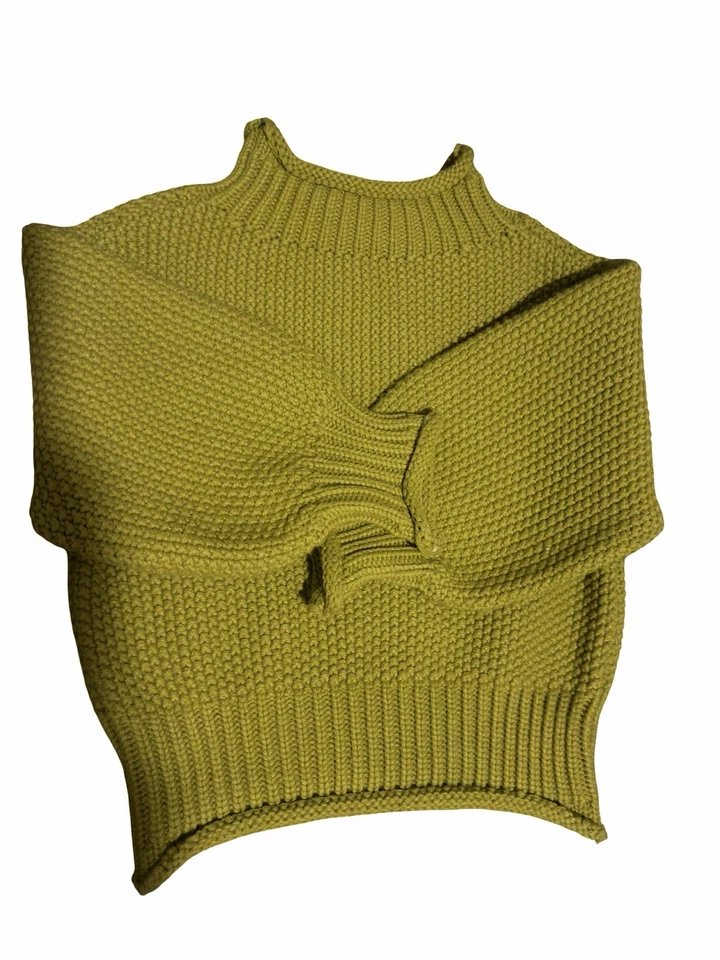 Suéter para niñas de punto grueso con cuello falso para niños Foto 4 de 4