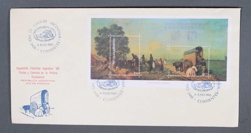MayfairStamps Argentina FDC 1985 Philatelic Exposition Souvenir Sheet First Day