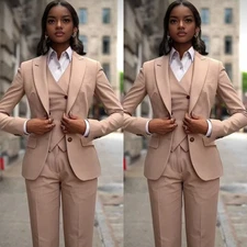 Classic Women Suits Formal Office Party Wedding Wear Ladies Outfits 3 Pcs