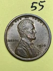 1916 LINCOLN WHEAT CENT,  high condition coin, XF/AU nice sharp details #55