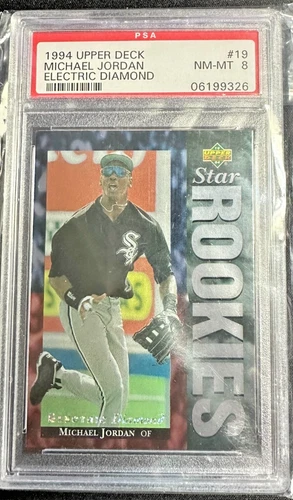 1994 Upper Deck - Star Rookie Michael Jordan #19 Electric Diamond PSA 8