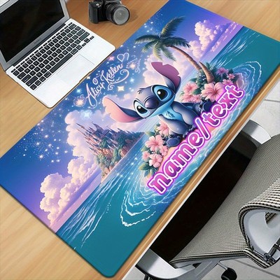 40*90cm1pc Stitch Customizable Desk Mat - Personalized NameText, XXL Gaming Mous