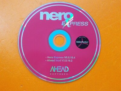 ⭐️⭐️⭐️⭐️⭐️ PC Software CD Disc Nero Express V5.5.10.4 Ahead Incd V3.5. ...