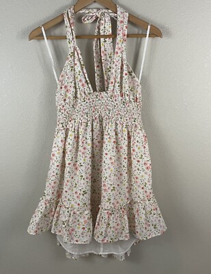 Aerie Size M Spring Fling Smocked Floral Halter Mini Dress | eBay Aerie Size M Spring Fling Smocked Floral Halter Mini Dress | eBay