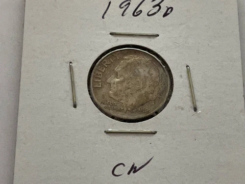 1963 D Roosevelt Dime 90% Silver  Fine