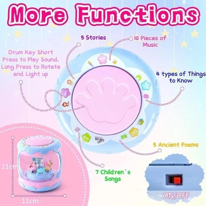 Carrusel Musical Bebé 6-18 Meses, Luces, Juguete Sensorial - Imagen 2 de 4