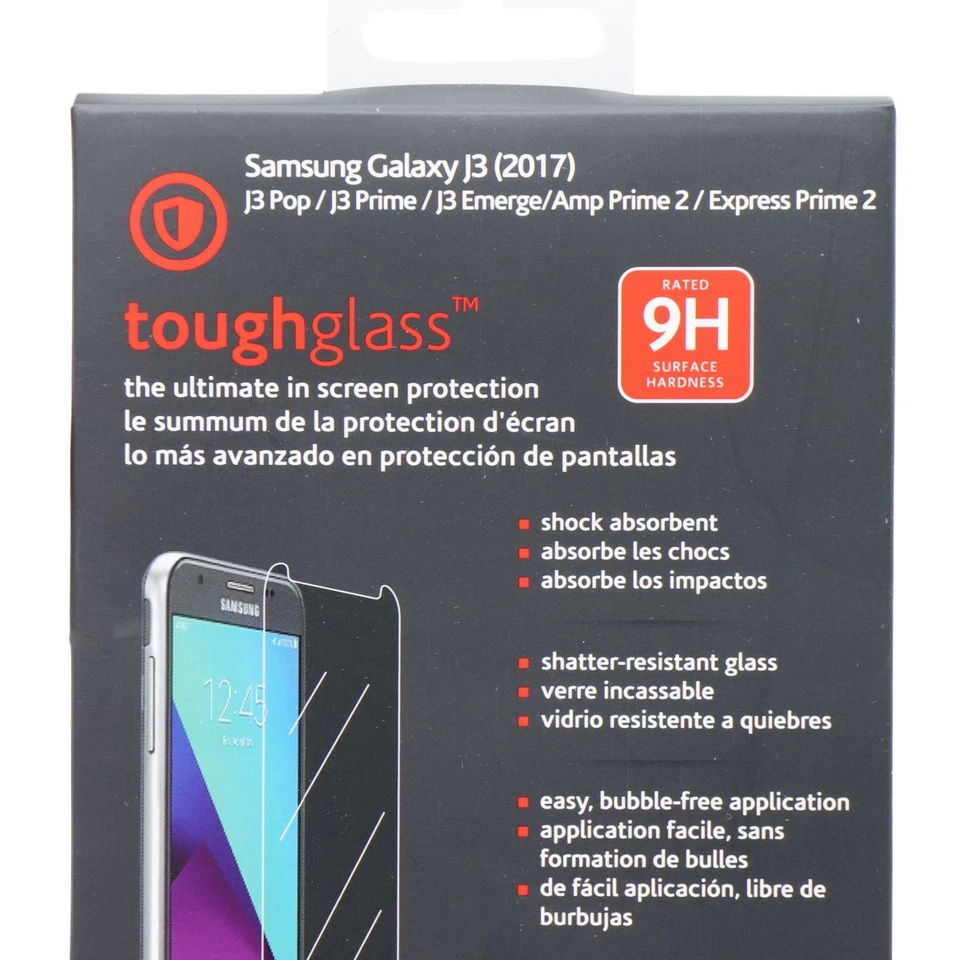 Protección de pantalla de vidrio templado Ventev ToughGlass para Samsung Galaxy J3 (2017) Foto 3 de 3