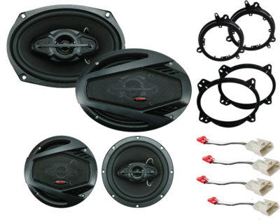 Gravity Elite HI Power Front & Rear Door Speakers for 2005-2018 Toyota Tacoma
