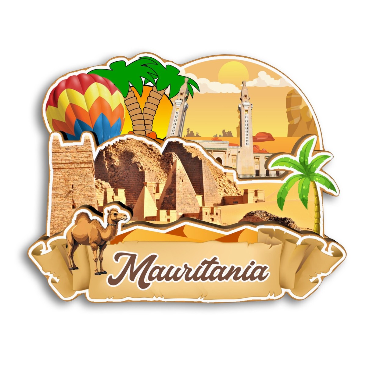 MUYU Magnet 3D CIPRO mappa frigorifero sticker Travel souvenir