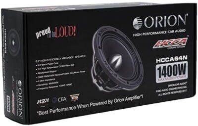 Orion HCCA64N 6.5 inch 1400W Midrange Speaker (Pair)