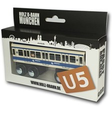 Holzeisenbahn Anhänger U5  U-Bahn München  kompatibel  für Holz Eisenbahn