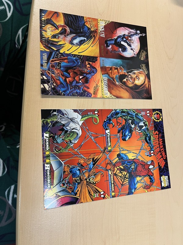 Lot Of 2 Spider-Man Promo Card Sheets Fleer Ultra,Marvel Cards