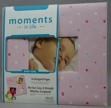 Markings CR Gibson 12x12 Little Baby Girl Scrapbook 16 Designed Pages NEW