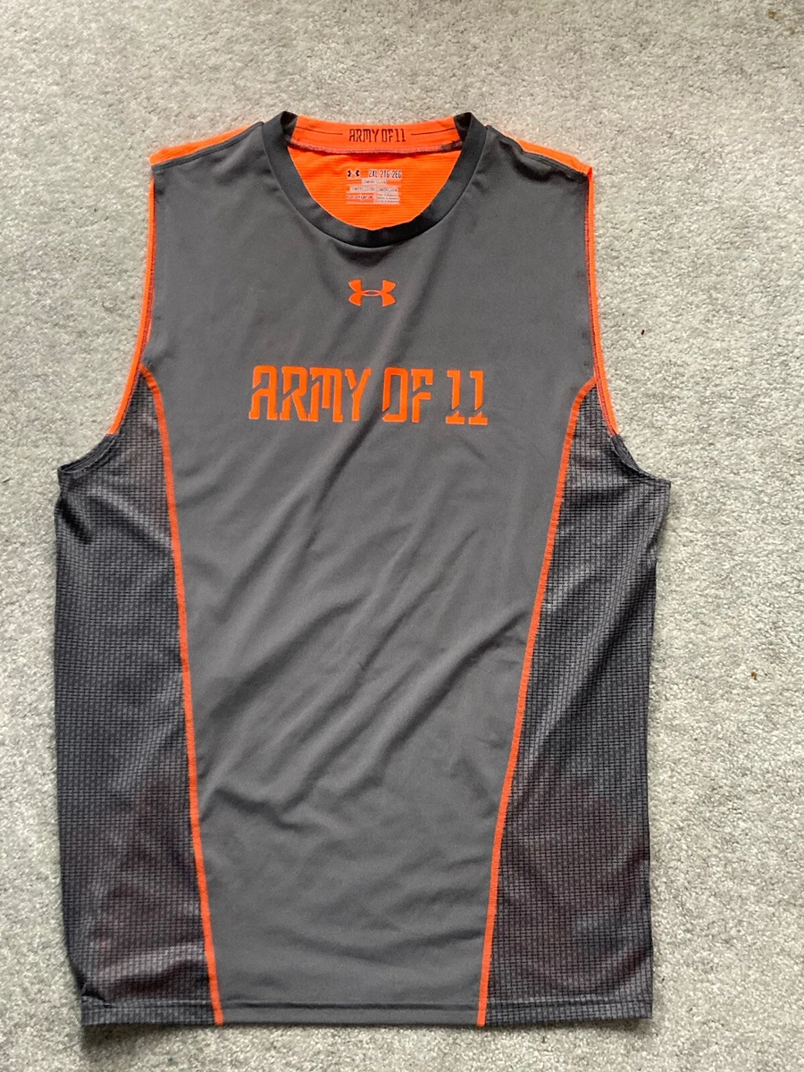 UNDER ARMOUR HEATGEAR COMPRESSION ARMY OF 11 FOOTBALL TANK GRAY