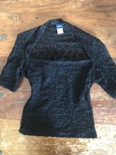 90’s VTG black lace dress top unique layered design
